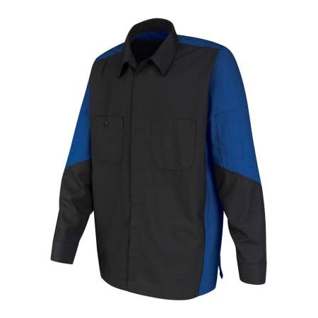Vf Imagewear Red Kap Men's Crew Shirt Long Sleeve Regular-2XL Charcoal/Royal Blue SY10 SY10CRRGXXL